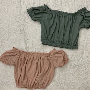 H&M Off-the-Shoulder Crop Top Bundle